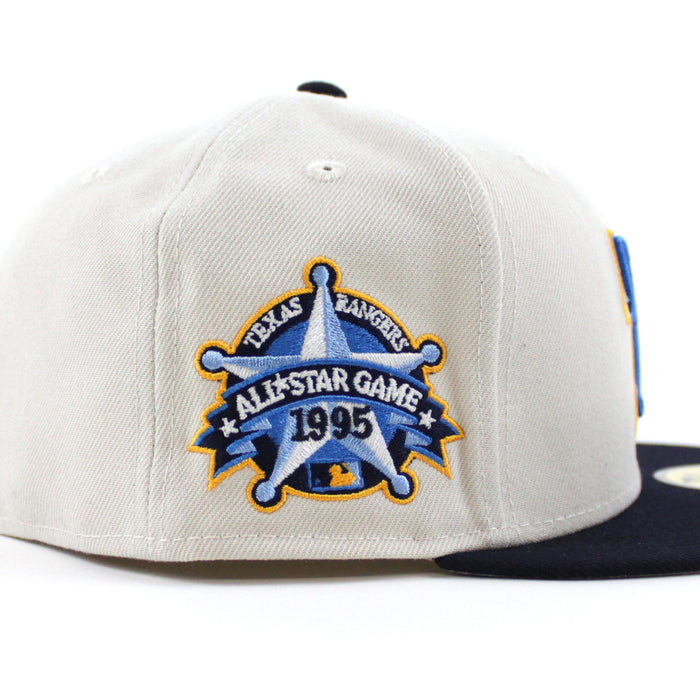 Texas Rangers 1995 All Star Game New Era 59Fifty Fitted Hat (Stone Navy Gray Under Brim)