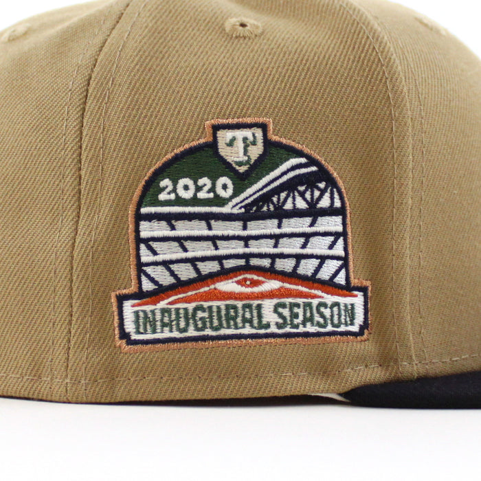 Texas Rangers Inaugural Season New Era 59Fifty Fitted Hat (GITD Khaki Navy Green Under Brim)