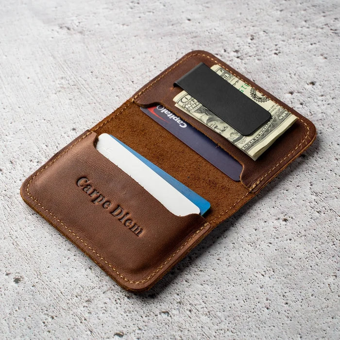 The Gates Leather Bifold Money Clip Front Pocket Wallet | Holtz Leather Co.