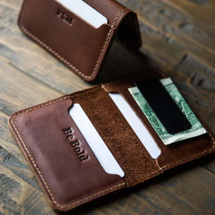 The Gates Leather Bifold Money Clip Front Pocket Wallet | Holtz Leather Co.