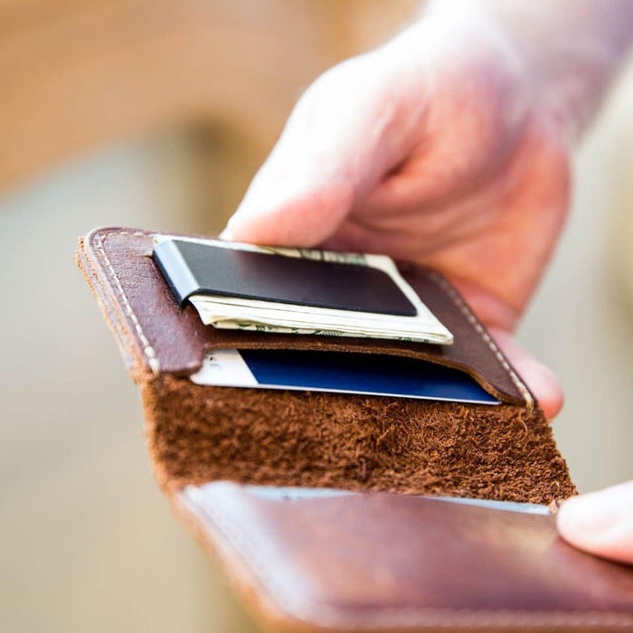 The Gates Leather Bifold Money Clip Front Pocket Wallet | Holtz Leather Co.