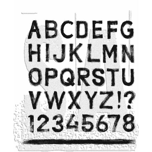Tim Holtz - Cling Stamps 7"X8.5" - Sign Painter. Available at Embellish Away located in Bowmanville Ontario Canada.