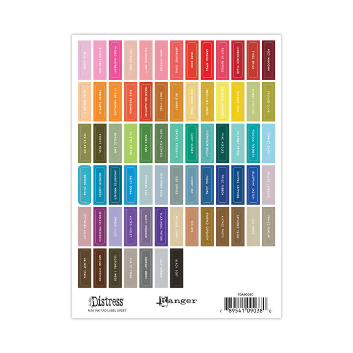 Tim Holtz - Distress Label Sheets - Mini Ink Pad - White. Available at Embellish Away located in Bowmanville Ontario Canada.