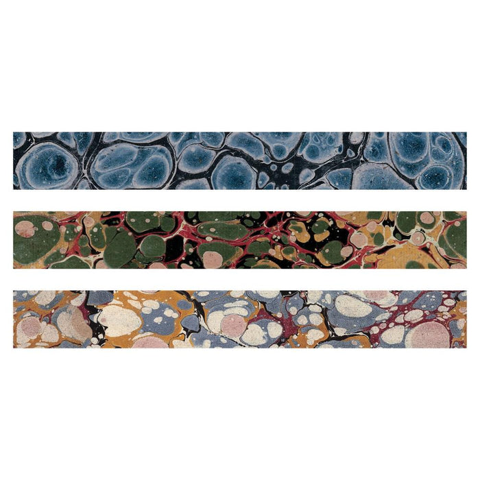 Tim Holtz - Idea-Ology - Design Tape - Marbled. Design Tape Marbled by Tim Holtz is adhesive-backed printed imagery used for a variety of projects. The wide width is ideal for adhering ephemera and other paper elements to junk journals, cards and more.  Available at Embellish Away located in Bowmanville Ontario Canada.