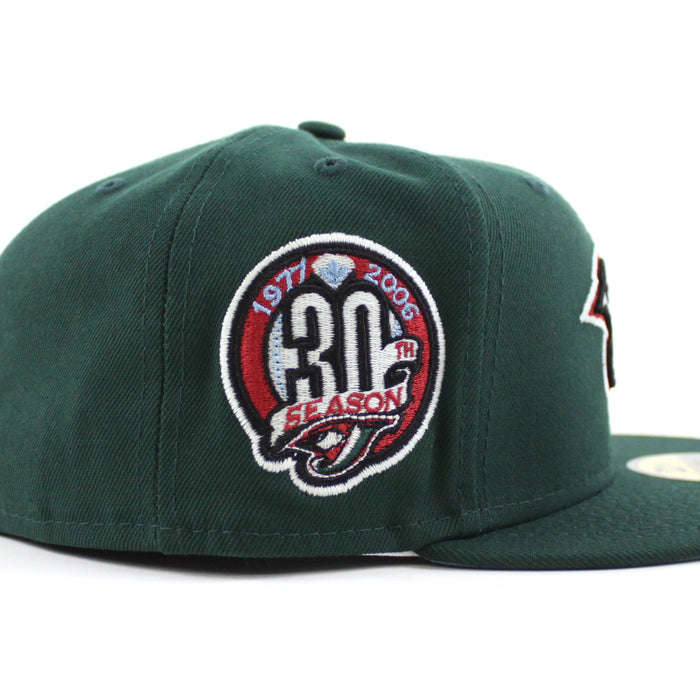 Toronto Blue Jays 30th Anniversary New Era 59Fifty Fitted Hat (GITD Dark Green Sky Blue Under Brim)