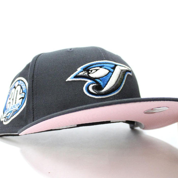 Toronto Blue Jays 30TH Anniversary New Era 59Fifty Fitted Hat V2 (Gray Pink Under Brim)