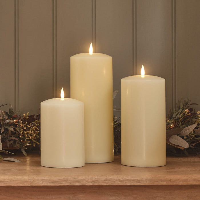 TruGlow® Ivory Chapel Candle Trio