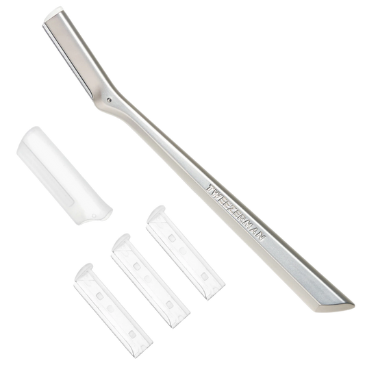 tweezerman facial razor, allure best of beauty, facial razor for women, dermaplaning tool, peach fuzz remover, exfoliating razor, skincare tools, smooth skin essentials, beauty tools, pro beauty tools