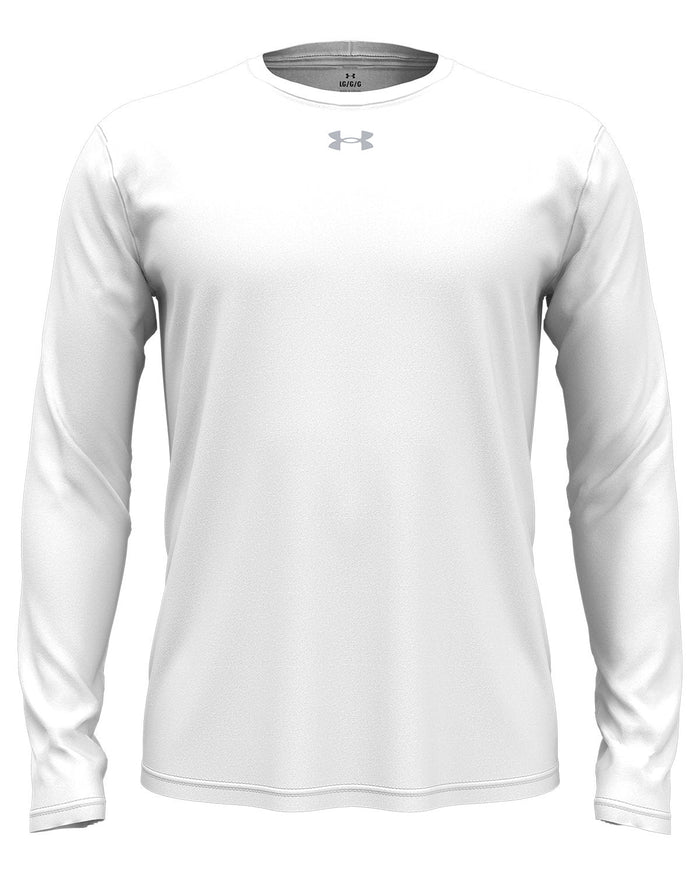 Under Armour Team Tech Long-Sleeve T-Shirt-Under Armour-White-S-Thread Logic