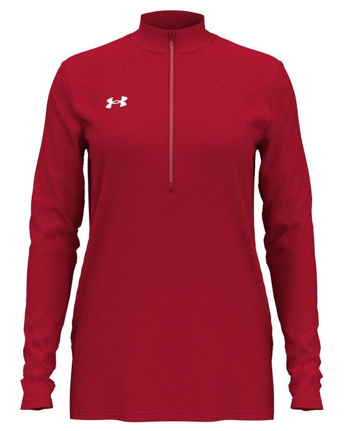 Under Armour Ladies Team Tech Half-Zip-Under Armour-Red/White-XS-Thread Logic