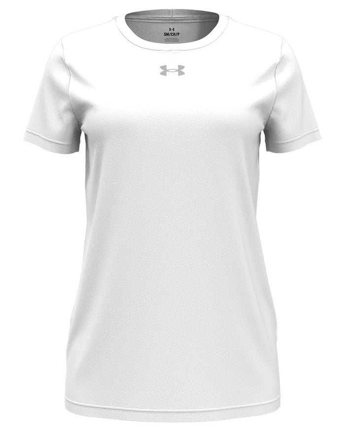 Under Armour Ladies Team Tech T-Shirt-Under Armour-White-XS-Thread Logic