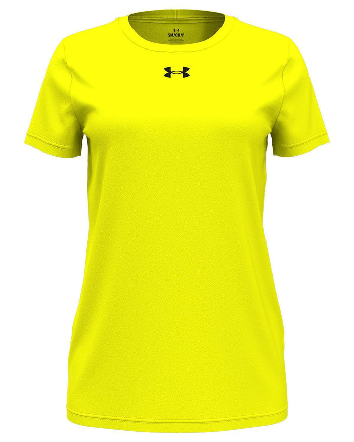Under Armour Ladies Team Tech T-Shirt-Under Armour-Hi-Vis Yellow-XS-Thread Logic