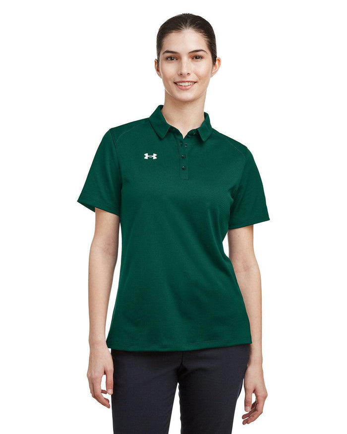 Under Armour Ladies Tech Polo-Under Armour-Forest Green/White-XS-Thread Logic