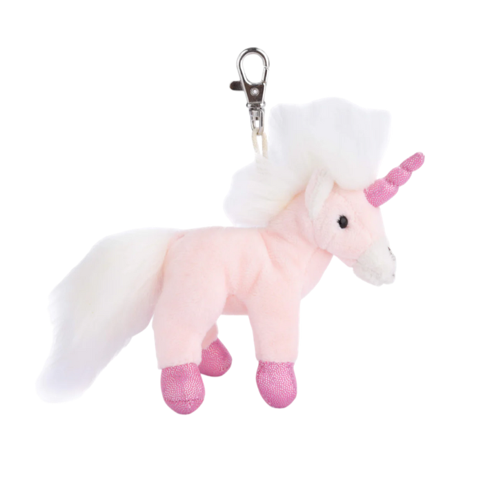 unicorn bag charm, pink unicorn keychain, Bukowski Bears Sweden, plush unicorn accessory, magical key ring, fantasy charm, soft unicorn toy, pastel unicorn clip, cute keychain for girls, mini plush unicorn