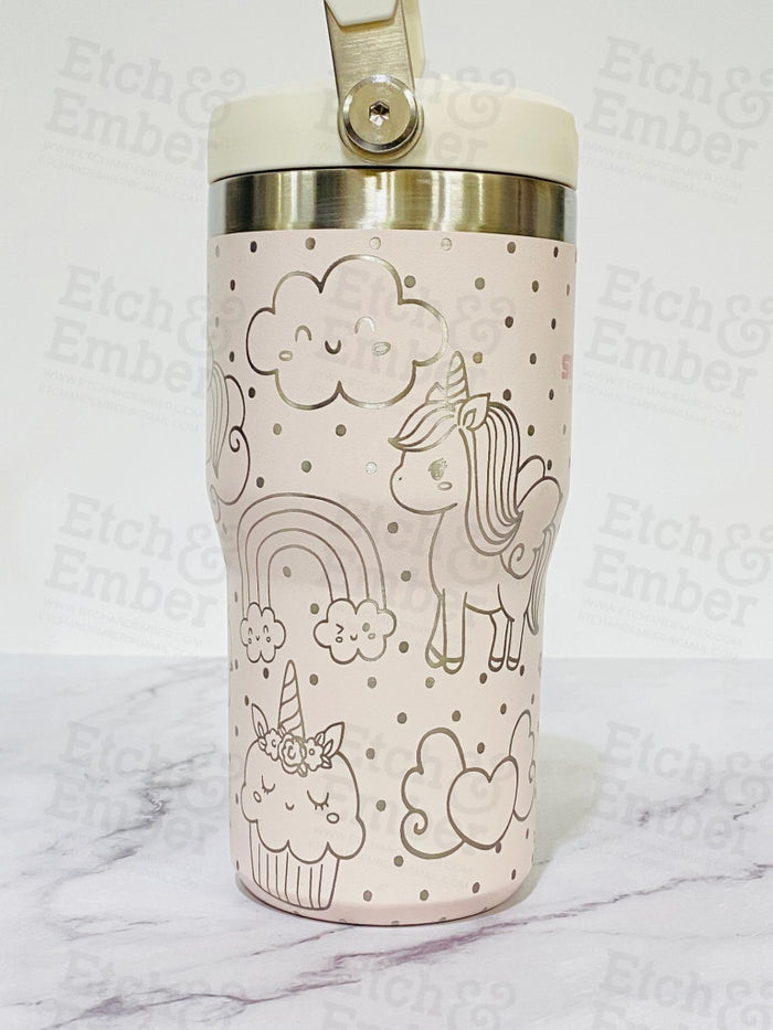 Unicorn Wonderland Engraved Stanley 20 Oz Iceflow Flip Straw Tumbler Tumblers