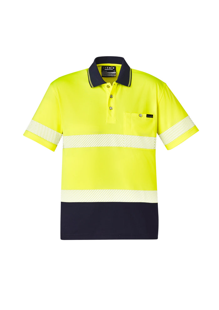 Unisex Hi Vis Segmented Short Sleeve Polo (Hoop Taped) | ZH535