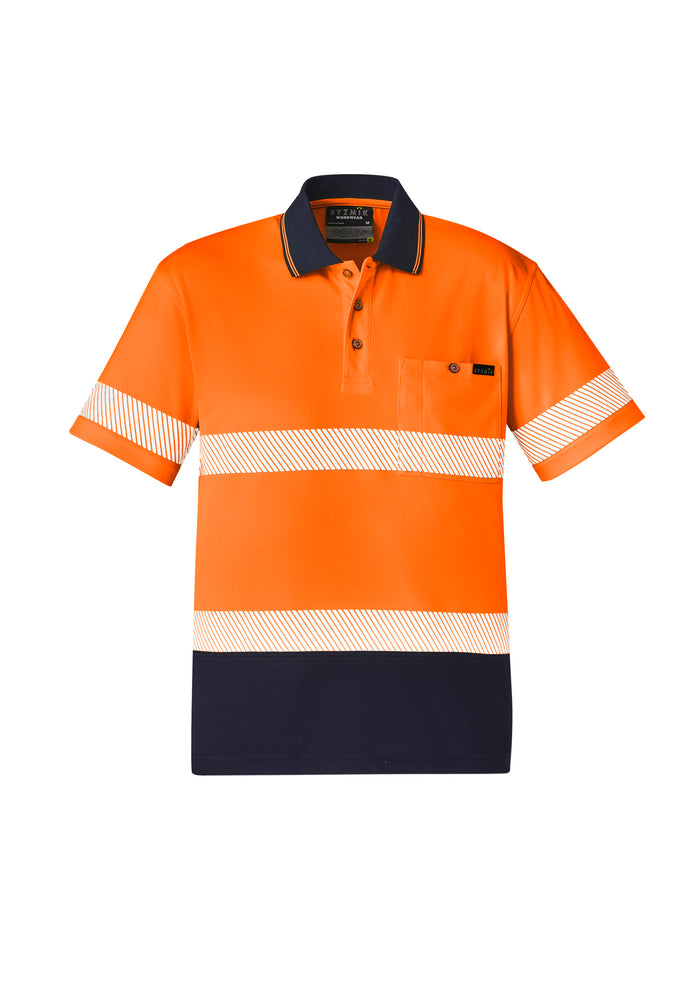 Unisex Hi Vis Segmented Short Sleeve Polo (Hoop Taped) | ZH535