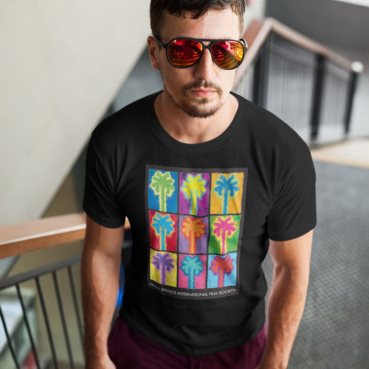 Unisex T-Shirt - Palm Springs Film Festival Pop Art - Black - Destination PSP