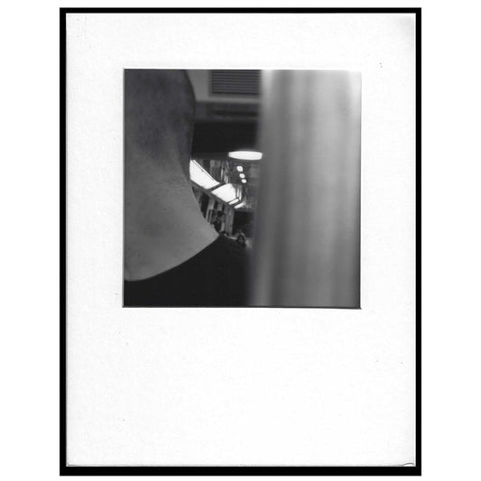 black and white photo of male neck nape