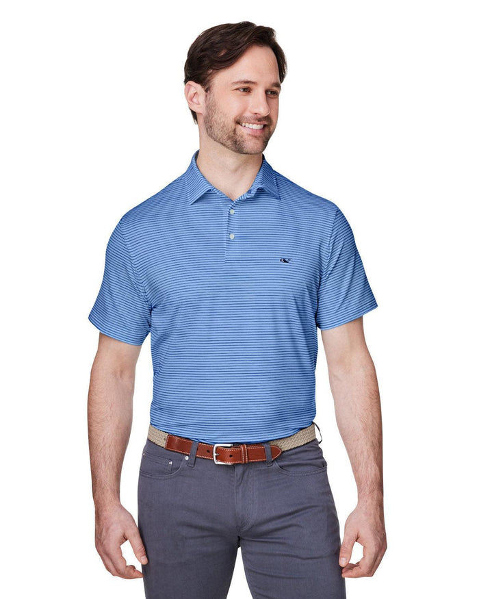 Vineyard Vines Bradley Stripe Sankaty Polo-Polos-Vineyard Vines-Maui Blue-S-Thread Logic