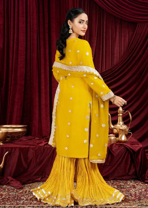 WAS 31 - Mustard - 3 Pcs Stitched
