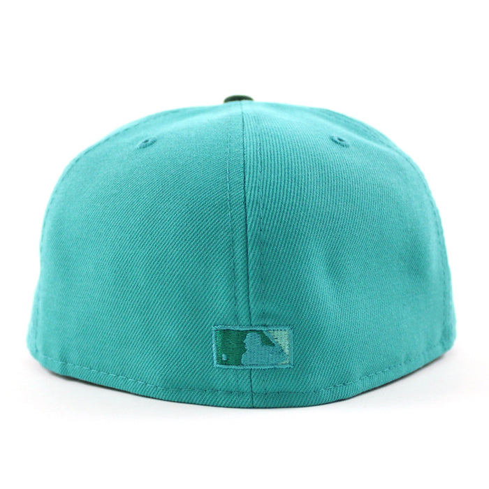 Washington Senators 1960 Season Anniversary New Era 59FIFTY Fitted Hat (Teal Dark Green Aqua Under Brim)
