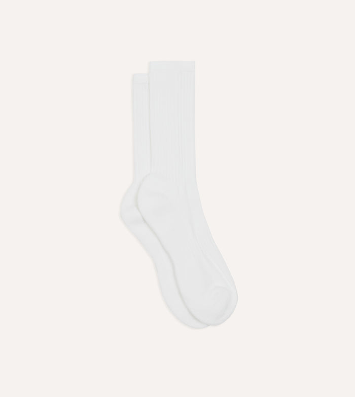 White Cotton Sports Socks