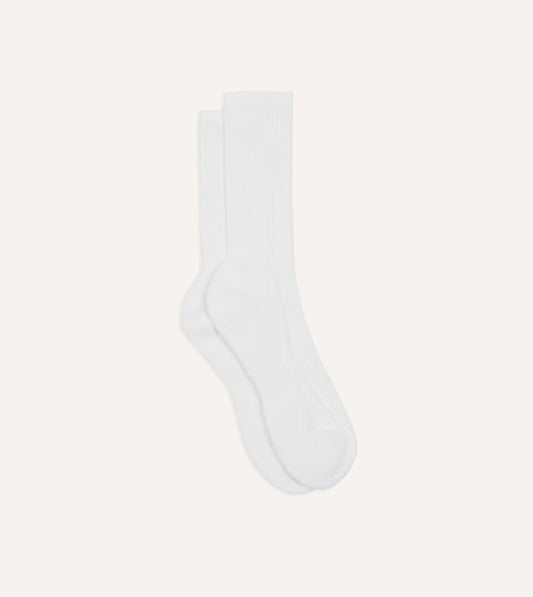 White Cotton Sports Socks
