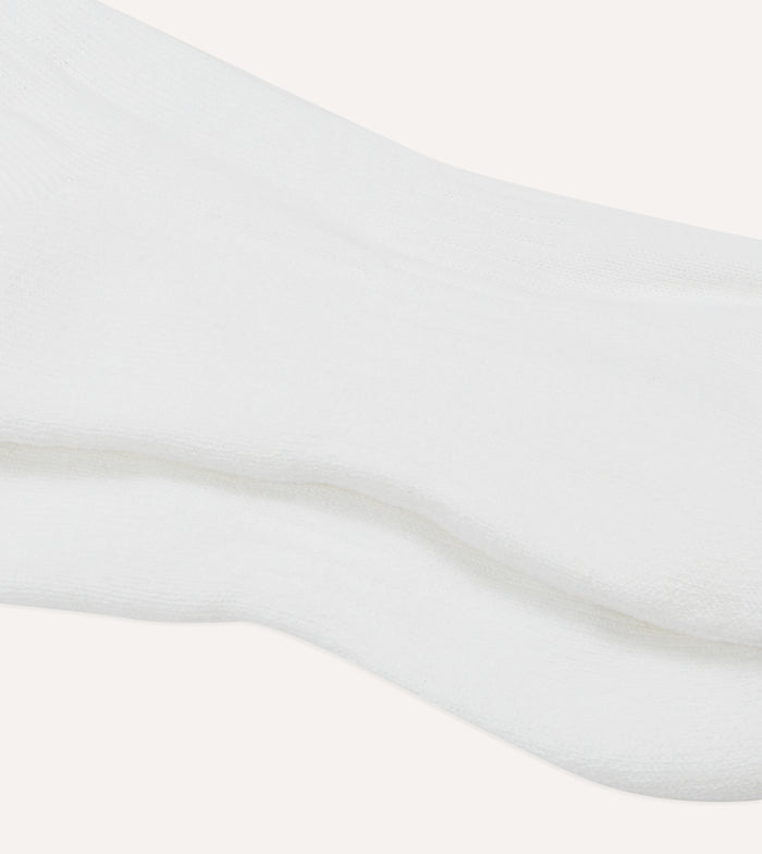 White Cotton Sports Socks