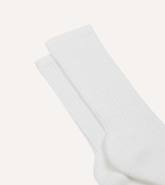 White Cotton Sports Socks