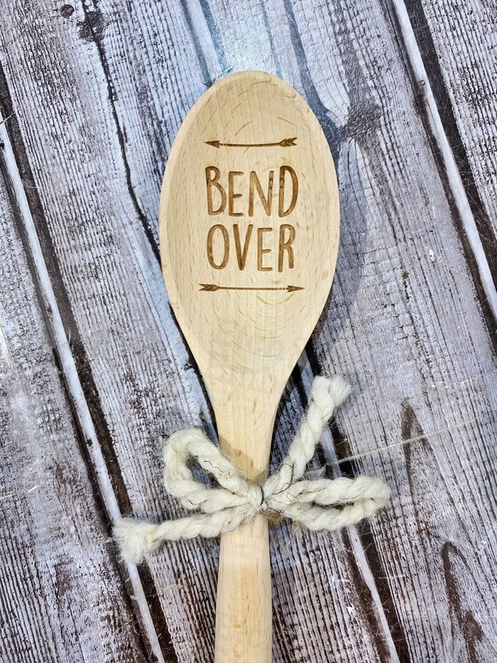 Wooden Spoon- Farmhouse Wooden Spoon Kitchen Decor Bend Over