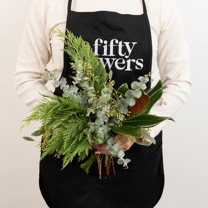 Woodland Textures Flower Centerpiece Apron - Image